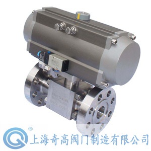 High pressure pneumatic flange ball valve